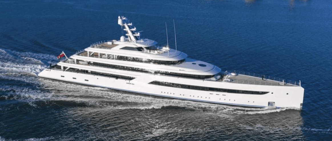Feadship 95m hybrid superyacht BLISS hits the water